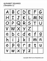 Image result for Printable Square Alphabet Letters