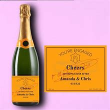 Image result for Champagne Bottle with Orange Label