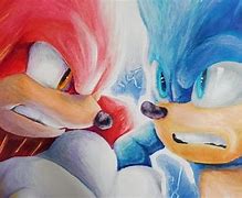 Image result for Sonic vs Knuckles Drawing