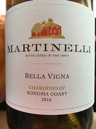Image result for Martinelli Chardonnay Bella Vigna