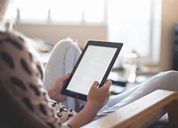 Image result for Lady Reading a Kindle