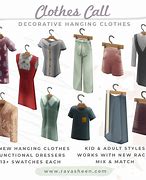 Image result for Sims 4 Hanging Clothes Wardrobe CC