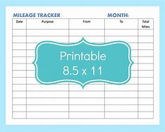 Image result for Free Mileage Tracker Template