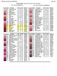 Image result for DMC Floss Color Conversion Chart