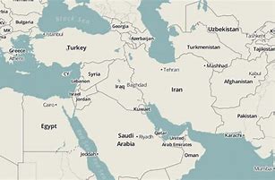 Image result for World Map Middle East Israel
