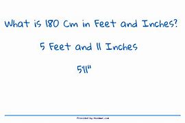 Image result for 180 Cm in Feet