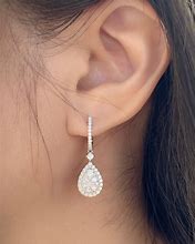 Image result for Teardrop Diamond Drop Earrings