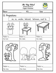 Image result for Next to Infront of Between Behind Worksheet for Kids