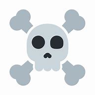 Image result for Skull and Bones Emoji with Black Background