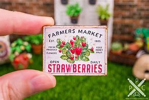 Image result for Farmers Market Fresh Strawberries Sign
