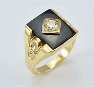 Image result for Men's Black Onyx Yellow Gold Rings