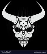 Image result for Black and White Demon Face
