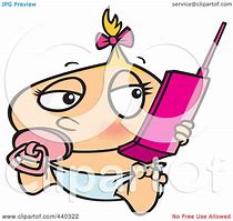 Image result for Cartoon Baby with Cell Phone