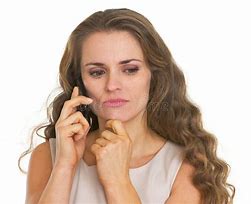 Image result for Concerned Woman Holding Phone