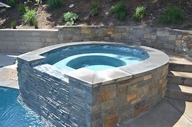 Image result for Pool with Hot Tub Waterfall