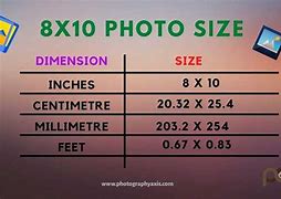 Image result for 8 by 10 Photo Size