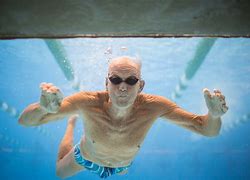 Image result for Man with Swimming Google's