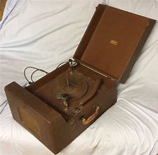 Image result for phonograph antique suitcase records players