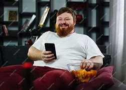 Image result for Fat Guy Looking at Phone Meme