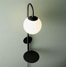 Image result for Plug in Wall Light with Shelf