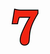 Image result for Red Number 7 Old English