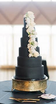 Image result for Black Wedding Cake