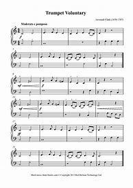 Image result for Trumpet Voluntary Sheet Music