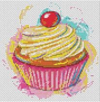 Image result for Cupcake Cross Stitch