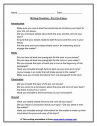 Image result for Pro and Con Essay Topics