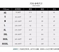 Image result for China Apparel Size Chart