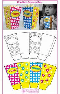 Image result for Popcorn Box Template A4 Printable