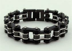 Image result for Stainless Steel Motorcycle Chain Bracelet