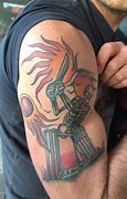 Image result for Cricket Bat and Ball Tattoo
