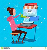 Image result for Cartoon Cyber Shopping