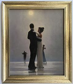 Keats Gallery Dance me to the End of Love by Jack Vettriano Framed Canvas Effect 51cm x 44cm Art Print Picture : Amazon.co.uk: Home & Kitchen