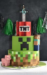 Image result for Minecraft Theme Cake