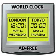 Image result for Digital World Clock