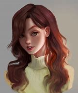 Image result for Long Light Brown Hair Girl Drawing