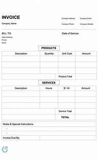 Image result for Basic Blank Invoice Template