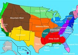 Image result for USA Map 8 Regions