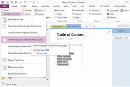Image result for OneNote Sub Page