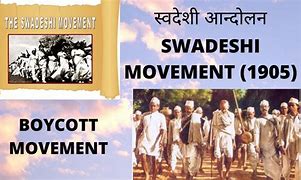 Image result for Boycott or Swadeshi Movement