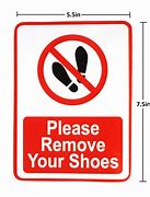 Image result for Shoes Not Allowed Sign