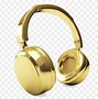 Image result for Gold and Black Headphones PNG