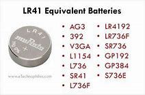 Image result for LR41 Battery Equivalent Chart