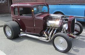 Image result for Hot Rod with American Racing Dish Wheels