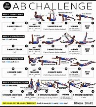 Image result for 30-Day AB Challenge Calendar for Men