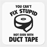 Image result for You Can't Fix Stupid Even with Duct Tape