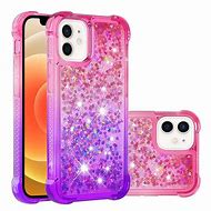 Image result for iPhone 12 Mini Pink Lquid Glitter Case