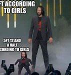 Image result for People Who Are 6Ft vs 5 11 Meme